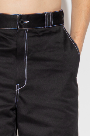 Heron Preston Twill Tailored Wide Leg Dart Detail Pants