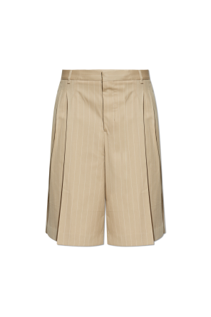 Pantalones cortos de lana de rayas
