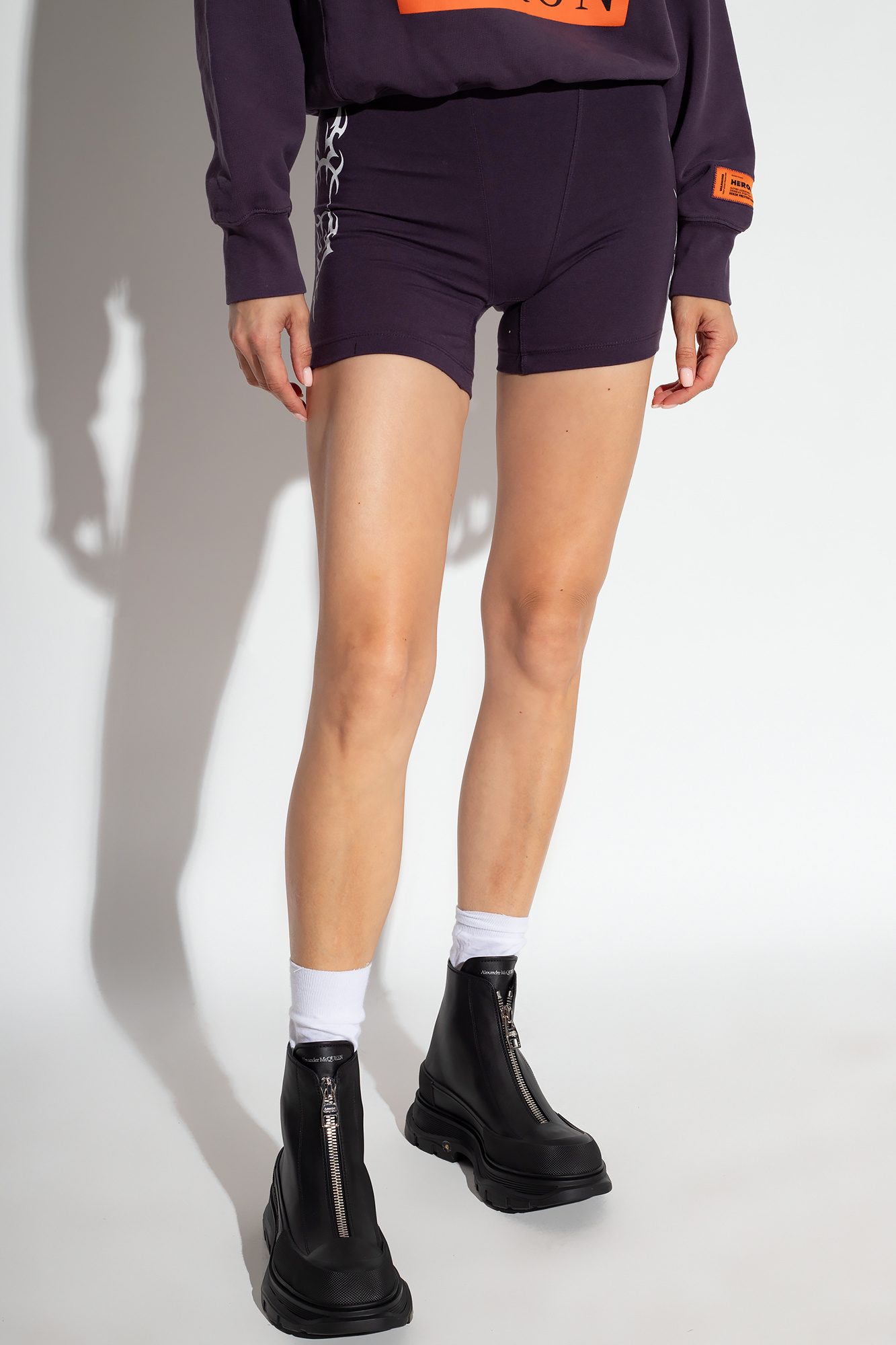 Heron Preston High-waisted Upala shorts