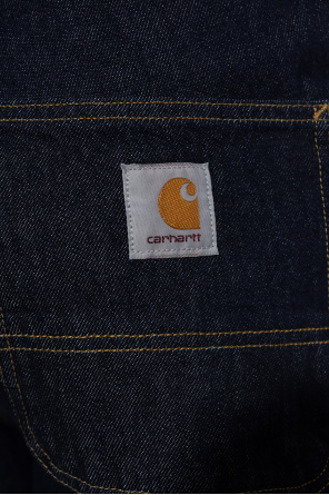 Carhartt WIP black logo print slim-fit jeans