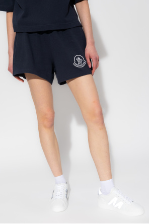 Moncler Clemoune Embroidered Organic Cotton Shorts