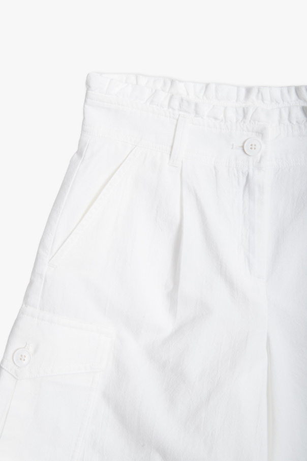 Moncler Enfant High-waisted Broderie shorts