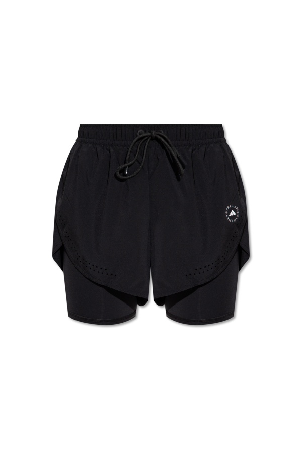 Jil Sander crepe Bermuda black shorts od ADIDAS by Stella McCartney