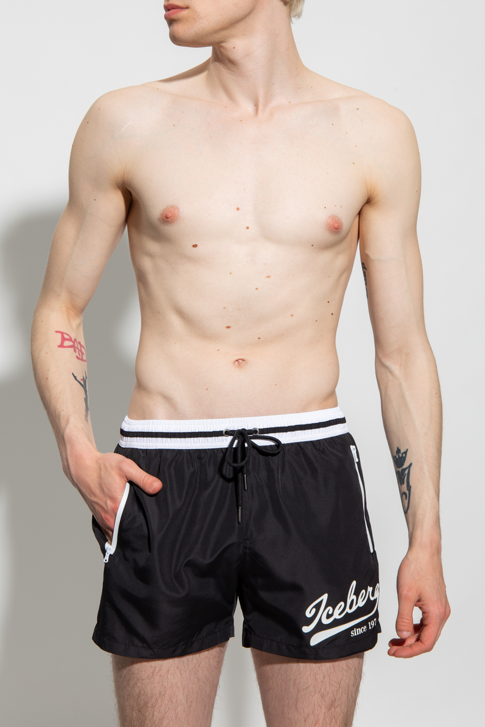 checkerboard StclaircomoShops shorts | | Swim JW print Anderson | Iceberg hoodie Clothing Men\'s