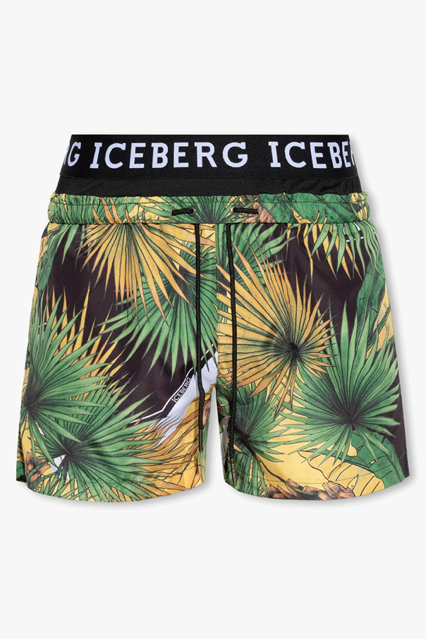 Iceberg Swimming Training shorts with floral motif