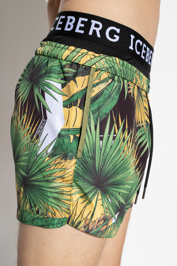 Iceberg Swimming Training shorts with floral motif
