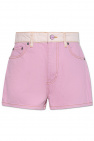 Ganni High-waisted denim shorts