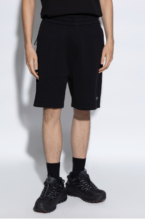 Moncler Shorts with engraved logo appliqué