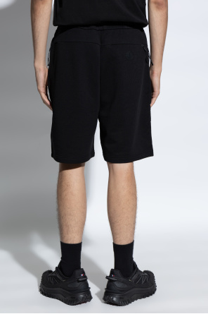 Moncler Shorts with engraved logo appliqué