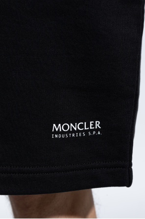 Moncler Shorts with engraved logo appliqué