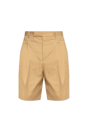 Cotton shorts with pleats