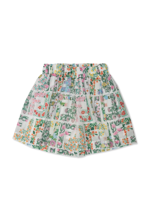 Fendi Kids Szorty z motywem kwiatowym