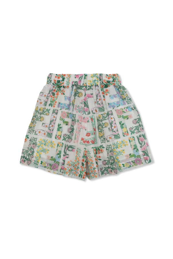 Fendi Kids Szorty z motywem kwiatowym