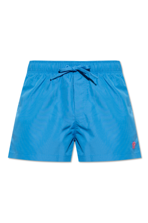 Swim shorts with a patch