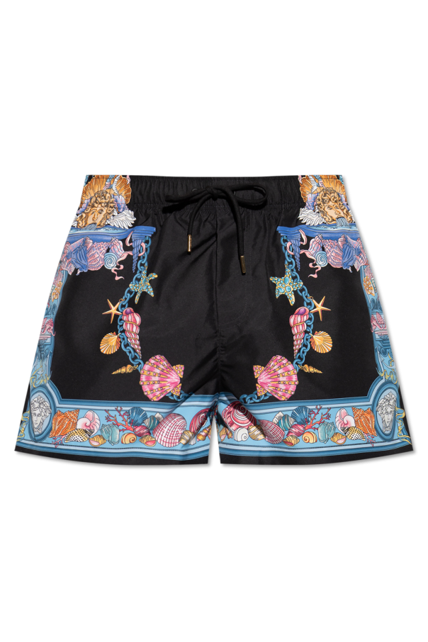 Swim shorts with "Coral Theatre" print od Versace