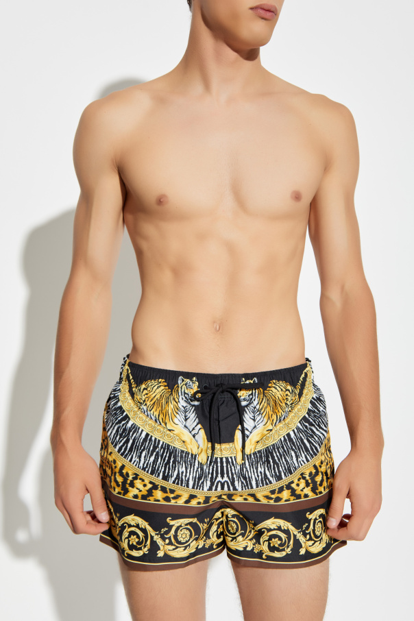 Versace Printed swim shorts