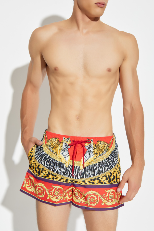 Versace Printed swim shorts
