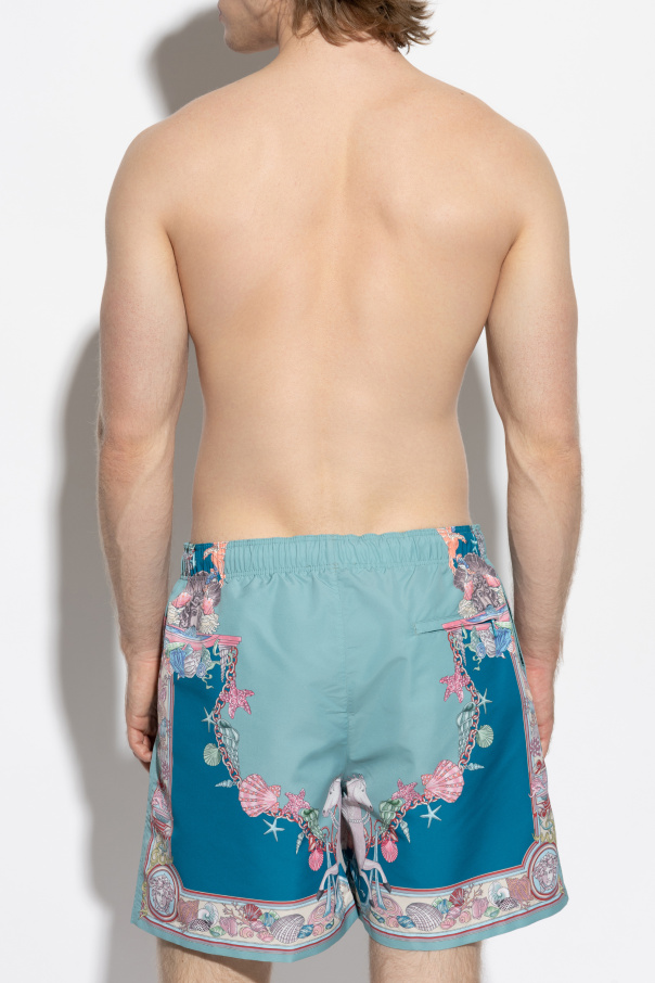 Versace Swim shorts with "Coral Theatre" print