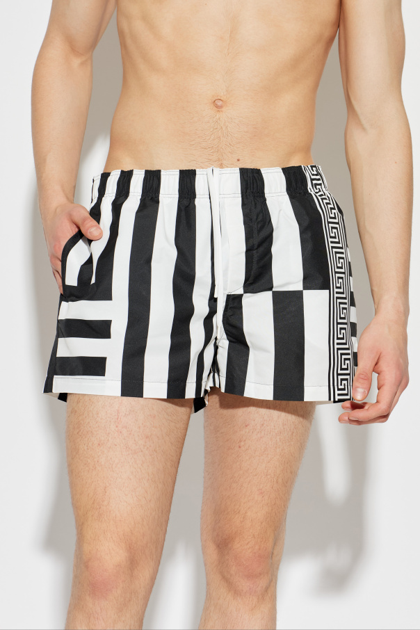 Versace Striped swim shorts