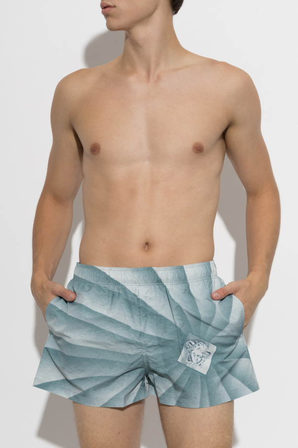 Versace Bañador tipo short con estampado "The Vortex"