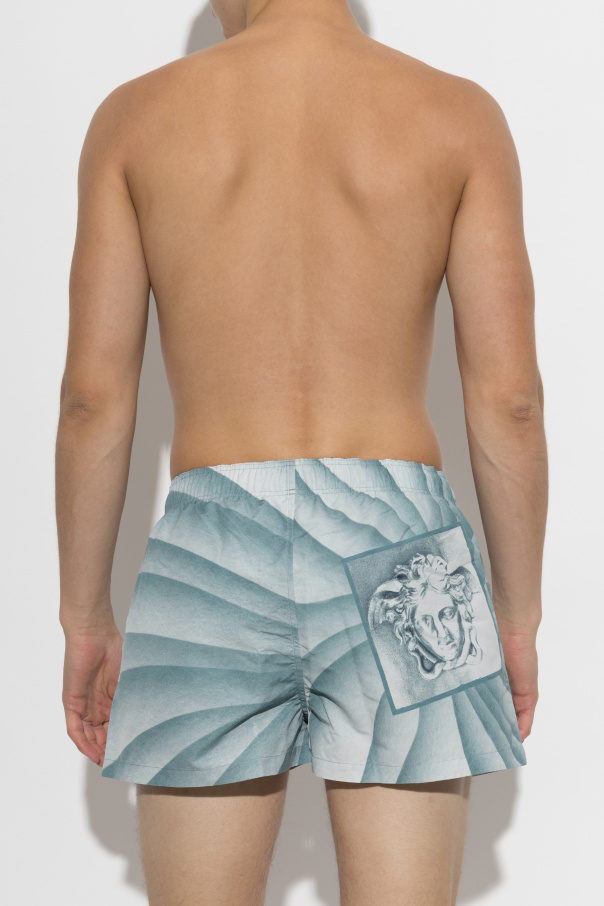 Versace Bañador tipo short con estampado "The Vortex"