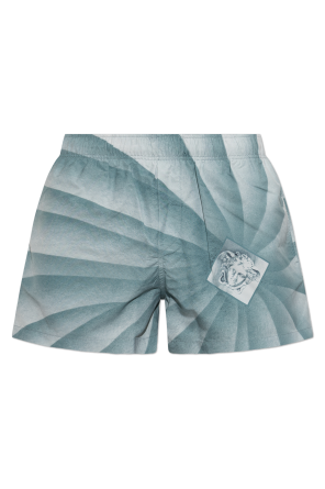 Swim shorts with "The Vortex" print