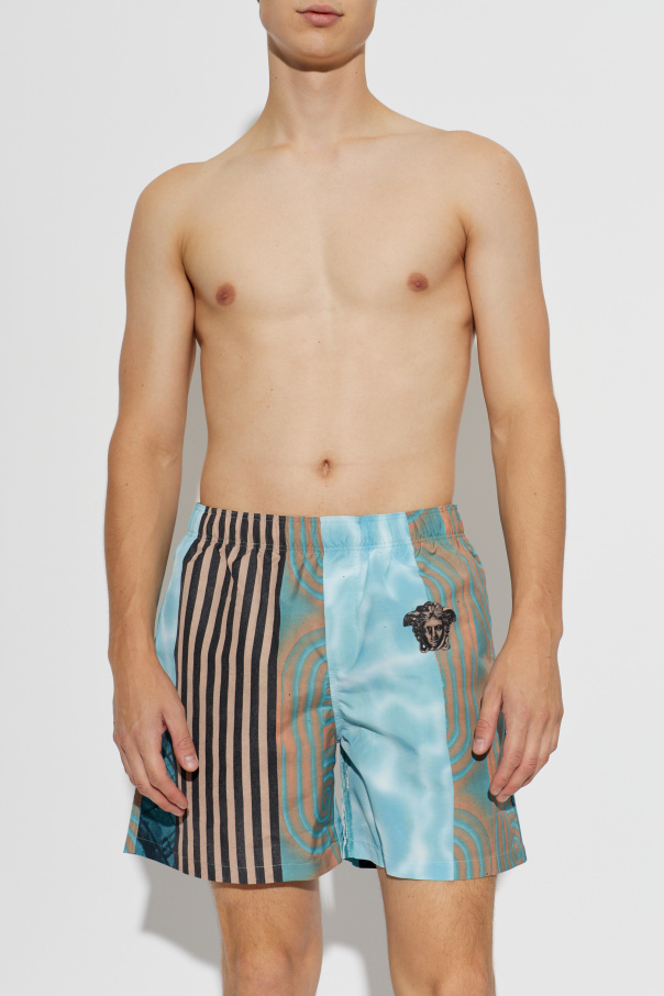 Versace Swim shorts with "Floating by" print