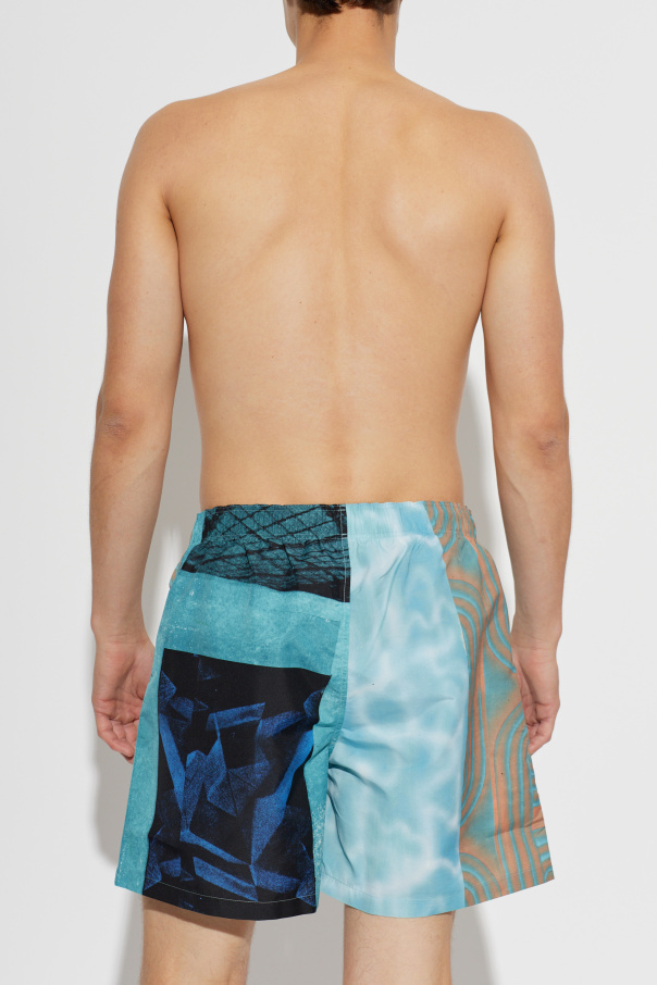 Versace Swim shorts with "Floating by" print