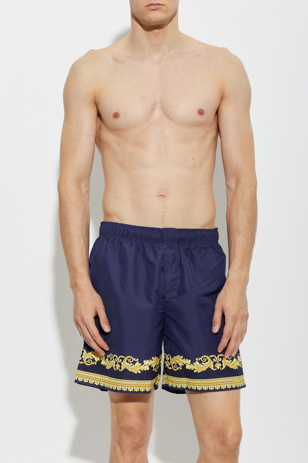 Versace Swim shorts with "New Barocco" print