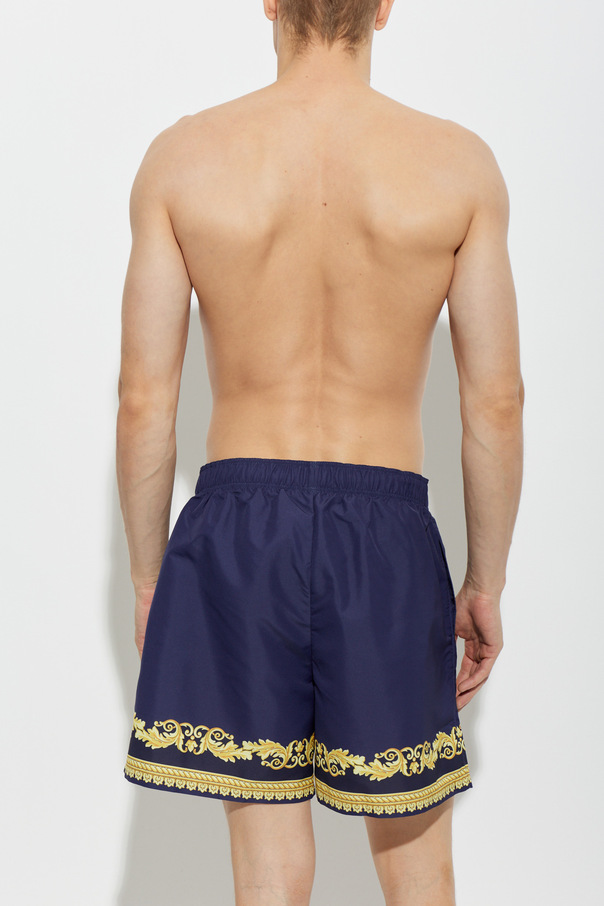 Versace Swim shorts with "New Barocco" print