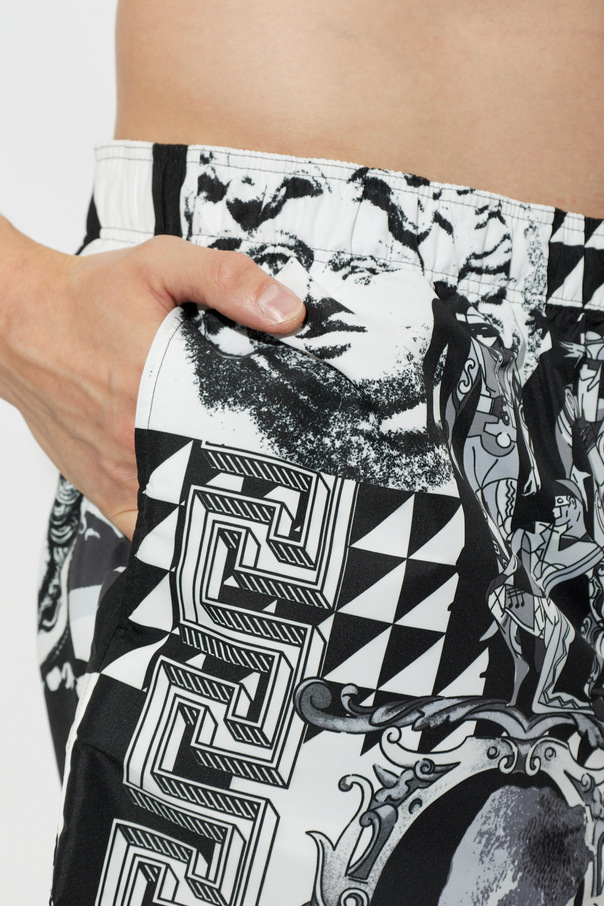 Versace Swim shorts with "Medusa Collage" print
