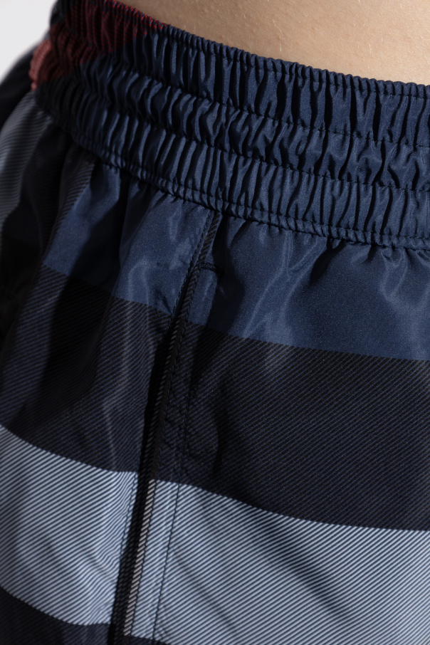 Burberry Checked pattern swim shorts