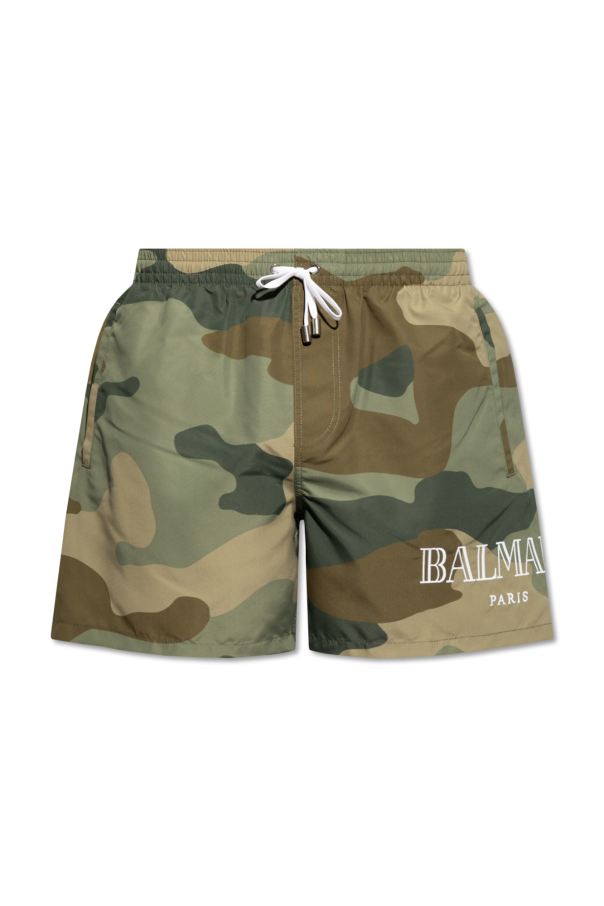 Balmain Balmain camo pattern swim shorts