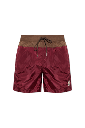 Swim shorts with logo patch