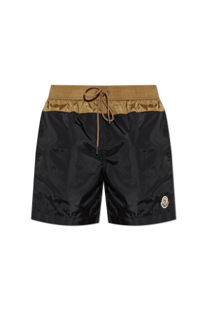 Swim shorts with logo patch