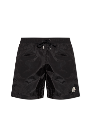 Bañador tipo short con parche de logo