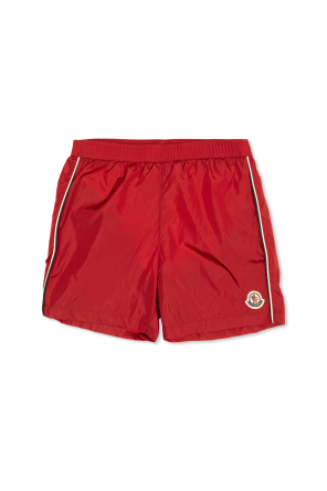 Swim shorts with logo patch
