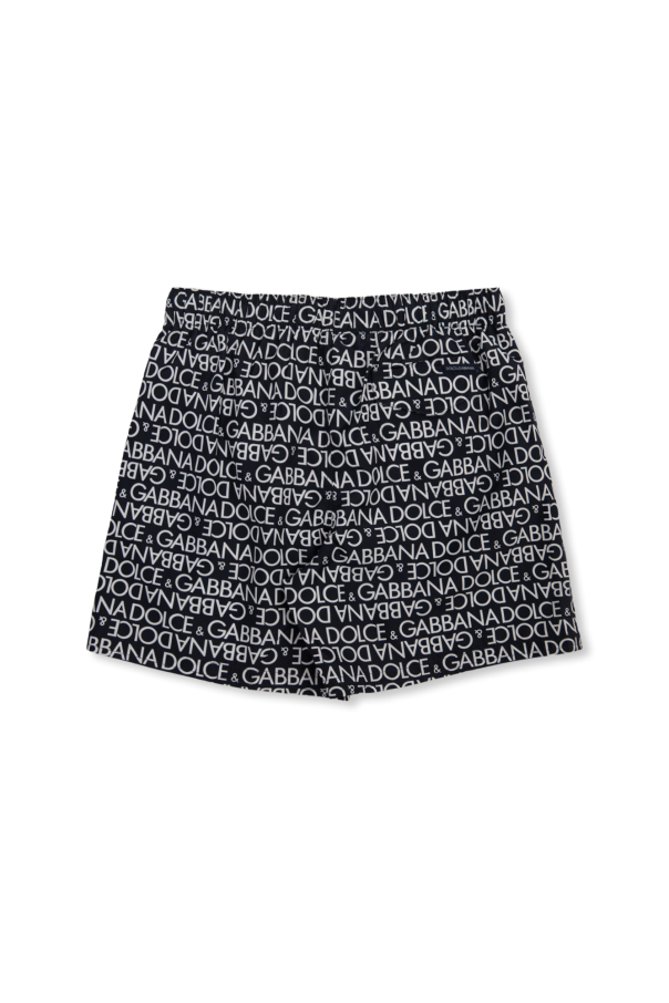 dolce floral & Gabbana Kids Swimming shorts with logo