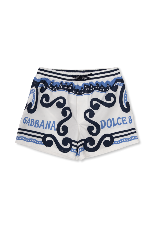 Swimming shorts with logo od Dolce & Gabbana Kids