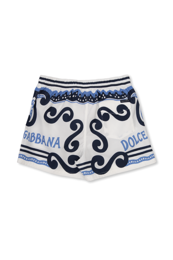dolce Vita & Gabbana virgin wool single-breasted coat Swimming shorts with logo