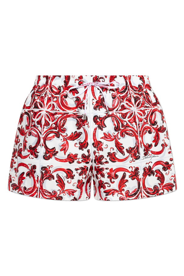 Swim shorts with 'Majolica' print od Dolce & Gabbana