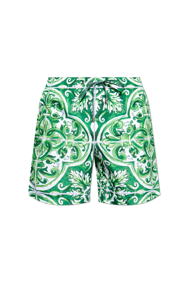 Dolce & Gabbana Swim shorts with `Majolica` print