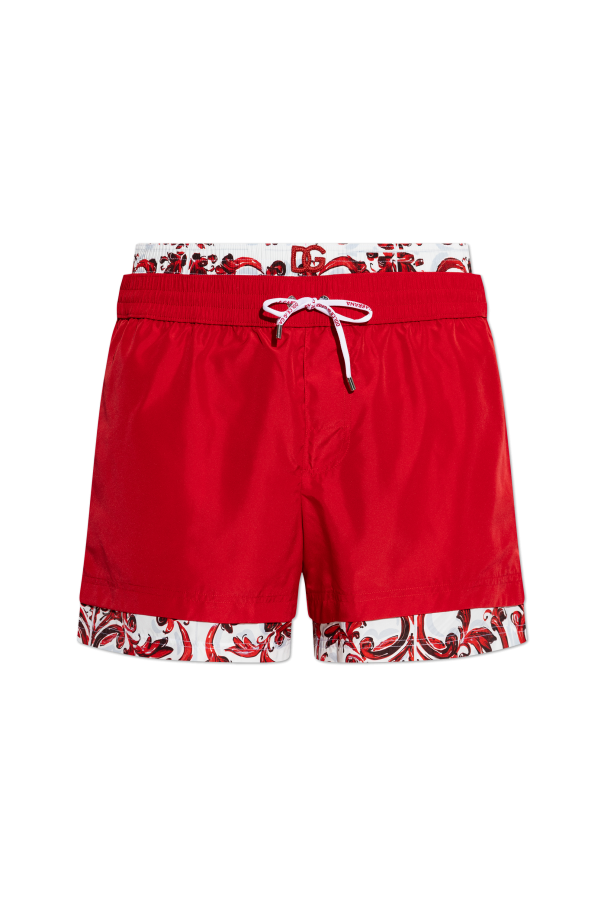 Swim shorts with 'Majolica' print od Dolce & Gabbana