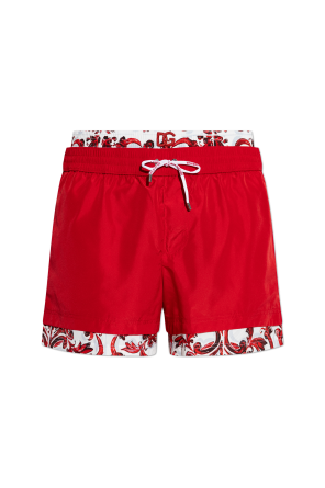 Swim shorts with 'Majolica' print