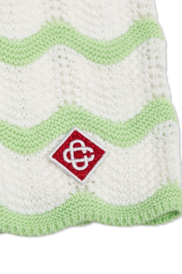 Casablanca Kids Peitorais de crochet com padrão às riscas
