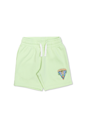 Shorts mit aufgedrucktem Logo