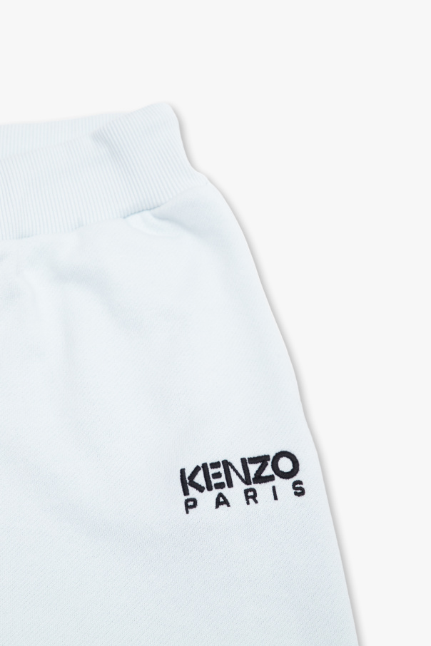 Kenzo Kids Satin Plunge Wrap Ruched Side Mini Dress