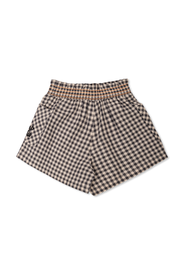 Kenzo Kids Checkered Pattern Shorts