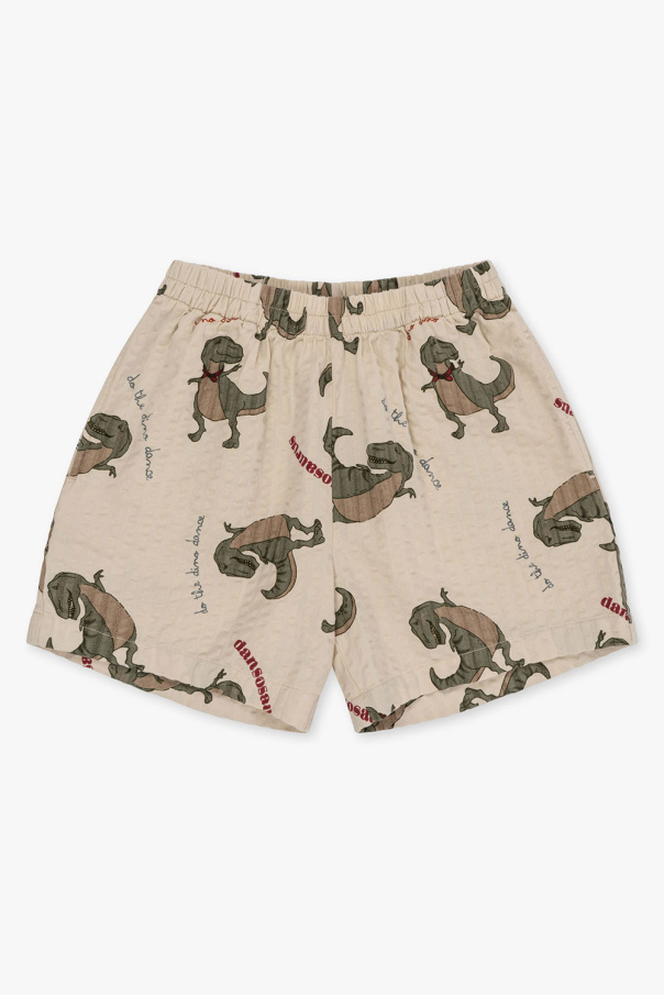 Konges Sløjd ‘Ace’ shorts with motif of dinosaurs