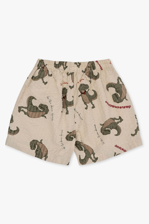 Konges Sløjd ‘Ace’ shorts with motif of dinosaurs